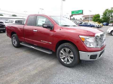 Cayenne Red Nissan Titan SV King Cab 4x4.  Click to enlarge.