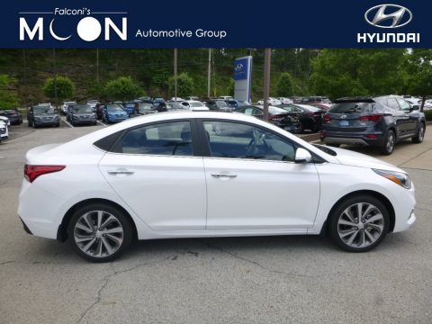 Frost White Pearl Hyundai Accent Limited.  Click to enlarge.