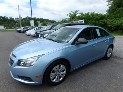 Ice Blue Metallic Chevrolet Cruze LS.  Click to enlarge.