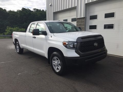 Super White Toyota Tundra SR Double Cab 4x4.  Click to enlarge.