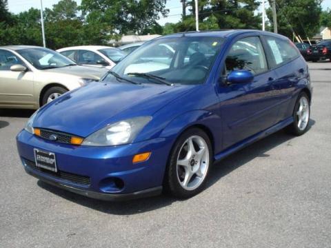 Sonic Blue Metallic Ford Focus SVT Coupe.  Click to enlarge.