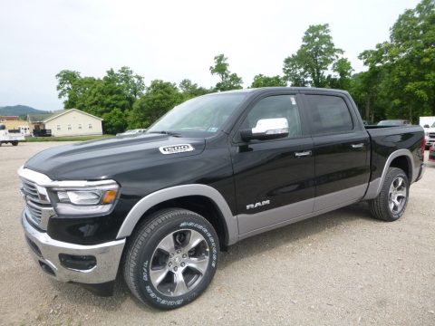 Diamond Black Crystal Pearl Ram 1500 Laramie Crew Cab 4x4.  Click to enlarge.