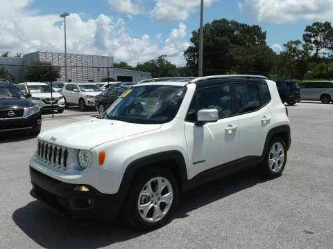 Alpine White Jeep Renegade Limited.  Click to enlarge.