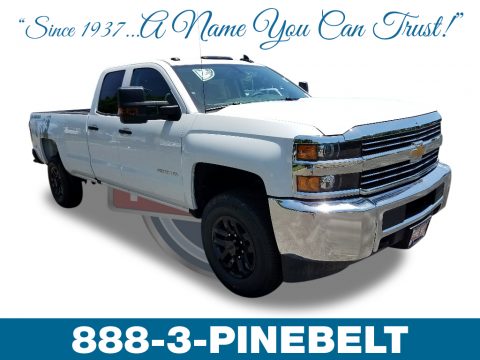 Summit White Chevrolet Silverado 3500HD Work Truck Double Cab 4x4.  Click to enlarge.