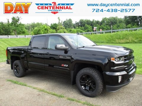 Black Chevrolet Silverado 1500 LTZ Crew Cab 4x4.  Click to enlarge.