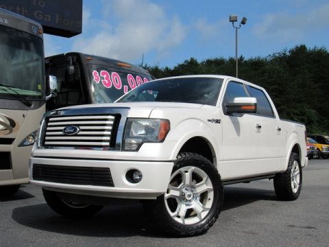 White Platinum Metallic Tri-Coat Ford F150 Limited SuperCrew 4x4.  Click to enlarge.