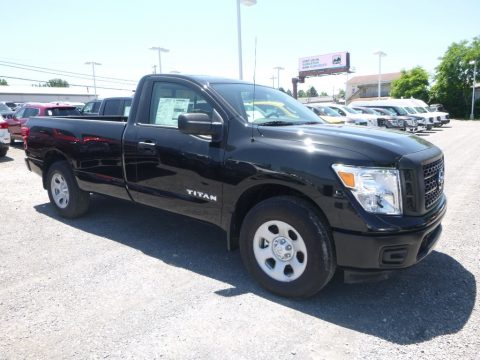 Magnetic Black Nissan Titan S Single Cab 4x4.  Click to enlarge.