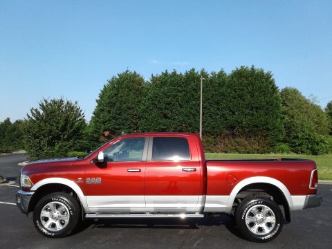 Deep Cherry Red Crystal Pearl Ram 2500 Laramie Crew Cab 4x4.  Click to enlarge.