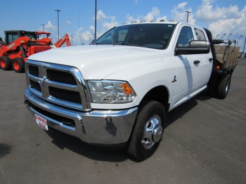 Bright White Ram 3500 Tradesman Crew Cab 4x4 Dual Rear Wheel.  Click to enlarge.