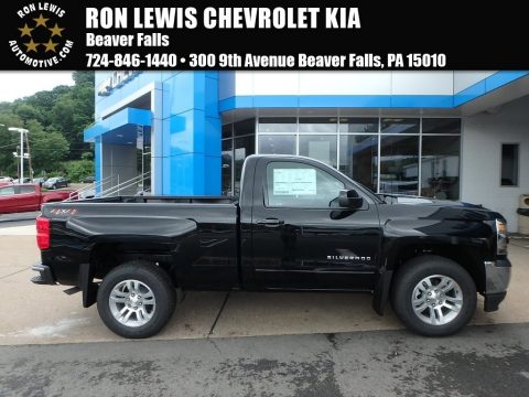 Black Chevrolet Silverado 1500 LT Regular Cab 4x4.  Click to enlarge.