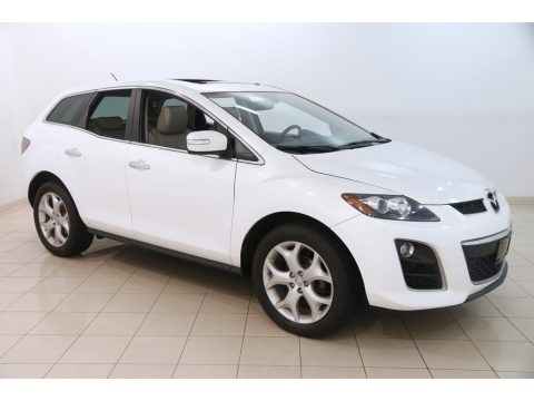 Crystal White Pearl Mica Mazda CX-7 s Grand Touring.  Click to enlarge.