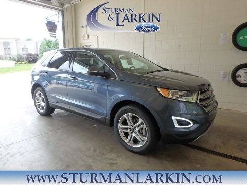 Blue Ford Edge Titanium AWD.  Click to enlarge.