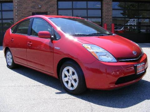 Barcelona Red Metallic Toyota Prius Hybrid.  Click to enlarge.