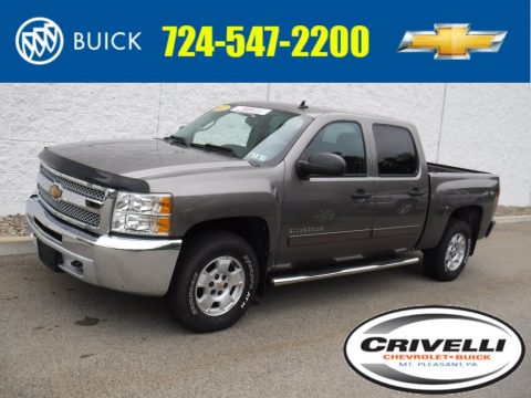 Mocha Steel Metallic Chevrolet Silverado 1500 LT Crew Cab 4x4.  Click to enlarge.