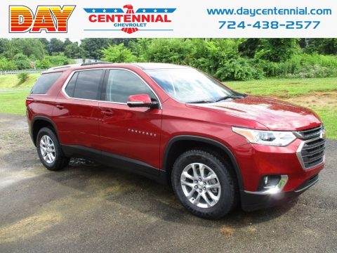 Cajun Red Tintcoat Chevrolet Traverse LT AWD.  Click to enlarge.