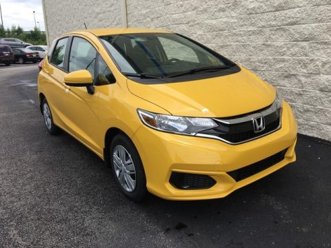Helios Yellow Pearl Honda Fit LX.  Click to enlarge.