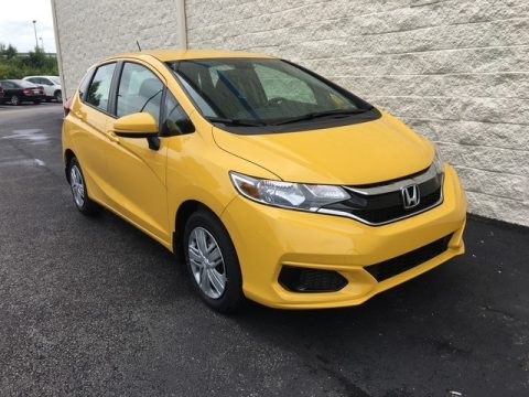 Helios Yellow Pearl Honda Fit LX.  Click to enlarge.