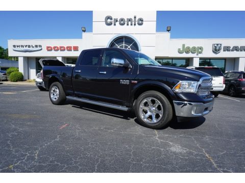 Brilliant Black Crystal Pearl Ram 1500 Laramie Crew Cab 4x4.  Click to enlarge.
