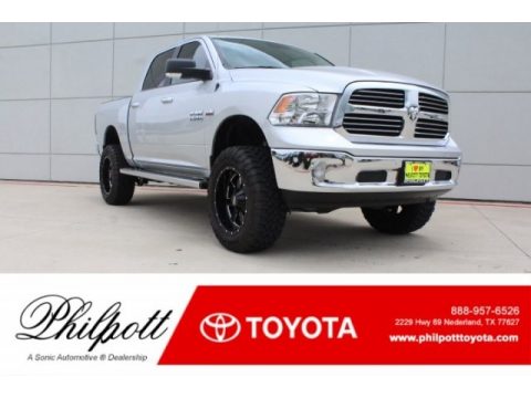 Bright Silver Metallic Ram 1500 Big Horn Crew Cab 4x4.  Click to enlarge.