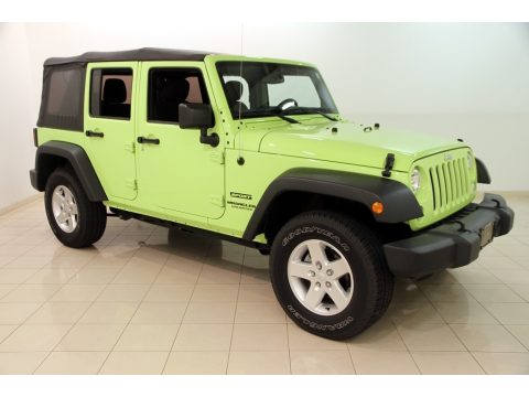Hypergreen Jeep Wrangler Unlimited Sport 4x4.  Click to enlarge.