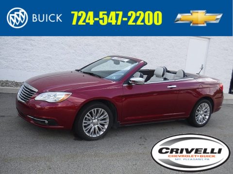 Deep Cherry Red Crystal Pearl Coat Chrysler 200 Limited Convertible.  Click to enlarge.