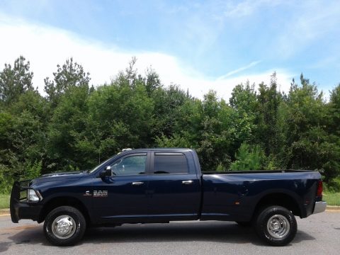 True Blue Pearl Ram 3500 Big Horn Crew Cab 4x4 Dually.  Click to enlarge.