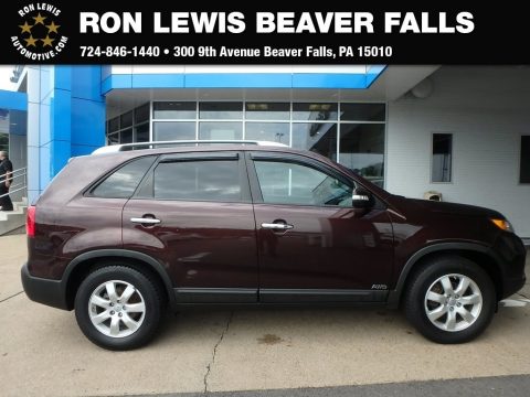 Dark Cherry Kia Sorento LX V6 AWD.  Click to enlarge.