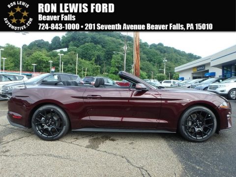 Royal Crimson Ford Mustang EcoBoost Convertible.  Click to enlarge.