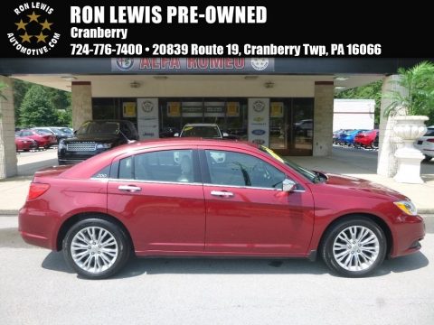 Deep Cherry Red Crystal Pearl Coat Chrysler 200 Limited Sedan.  Click to enlarge.