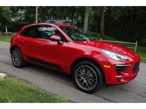 Carmine Red Porsche Macan S.  Click to enlarge.