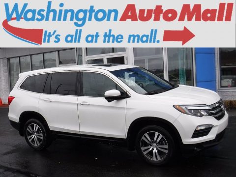 White Diamond Pearl Honda Pilot EX-L AWD.  Click to enlarge.