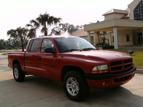 Flame Red Dodge Dakota Sport Quad Cab.  Click to enlarge.