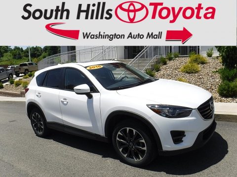 Crystal White Pearl Mica Mazda CX-5 Grand Touring AWD.  Click to enlarge.