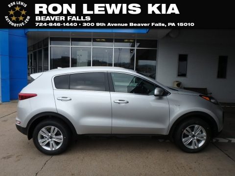 Sparkling Silver Kia Sportage LX AWD.  Click to enlarge.