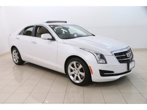 Crystal White Tricoat Cadillac ATS 2.0T Luxury AWD Sedan.  Click to enlarge.