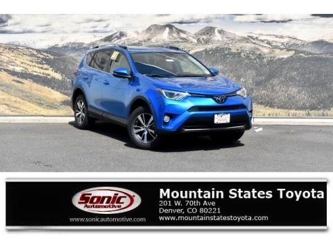 Electric Storm Blue Toyota RAV4 XLE.  Click to enlarge.