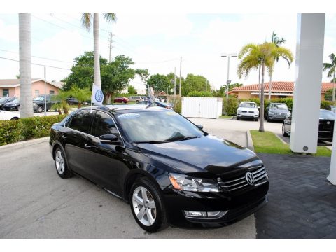 Black Volkswagen Passat Wolfsburg Edition Sedan.  Click to enlarge.