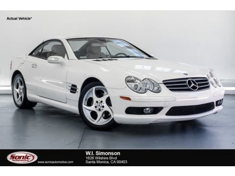 Alabaster White Mercedes-Benz SL 500 Roadster.  Click to enlarge.