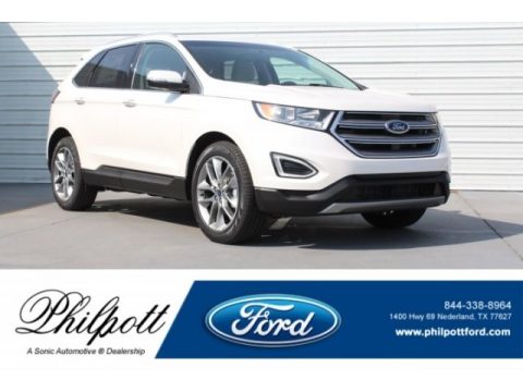 White Platinum Ford Edge Titanium.  Click to enlarge.