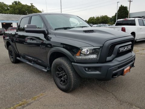 Brilliant Black Crystal Pearl Ram 1500 Rebel Crew Cab 4x4.  Click to enlarge.