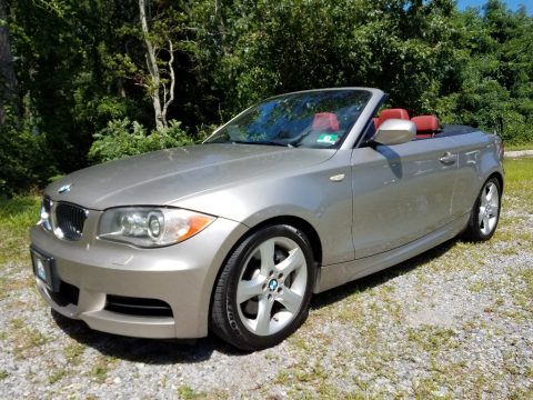 Cashmere Silver Metallic BMW 1 Series 135i Convertible.  Click to enlarge.
