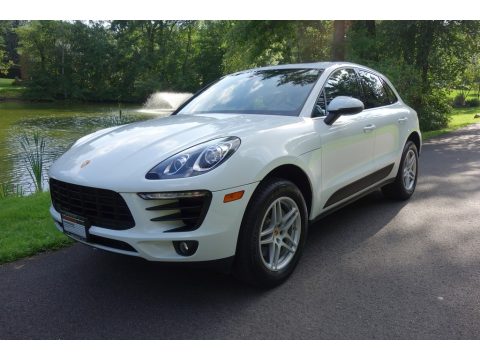 White Porsche Macan .  Click to enlarge.