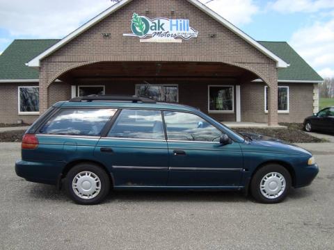 Spruce Green Pearl Metallic Subaru Legacy L Wagon.  Click to enlarge.