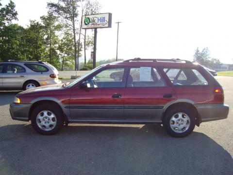 Mica Ruby Red Pearl Subaru Legacy Outback Wagon.  Click to enlarge.