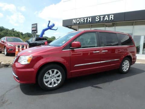 Deep Cherry Red Crystal Pearl Chrysler Town & Country Touring.  Click to enlarge.