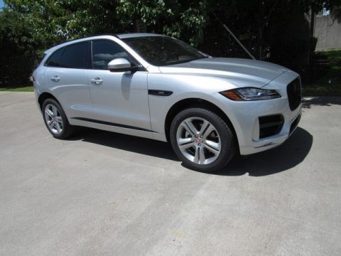 Indus Silver Metallic Jaguar F-PACE R-Sport AWD.  Click to enlarge.