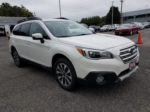 Crystal White Pearl Subaru Outback 2.5i Limited.  Click to enlarge.