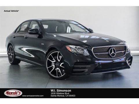 Black Mercedes-Benz E 43 AMG 4Matic Sedan.  Click to enlarge.