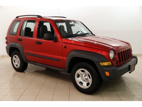 Inferno Red Crystal Pearl Jeep Liberty Sport 4x4.  Click to enlarge.