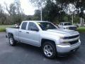Front 3/4 View of 2018 Chevrolet Silverado 1500 Custom Double Cab #7